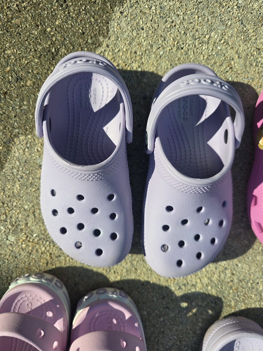 Kids Lavender Crocs Clogs